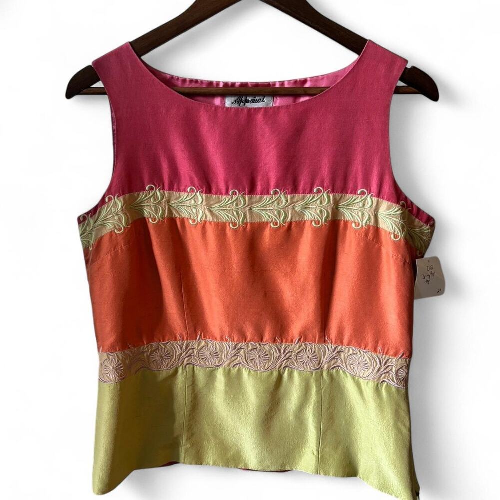 Vintage Aphrodisial Colorblock Silk Tank – Artwear M
